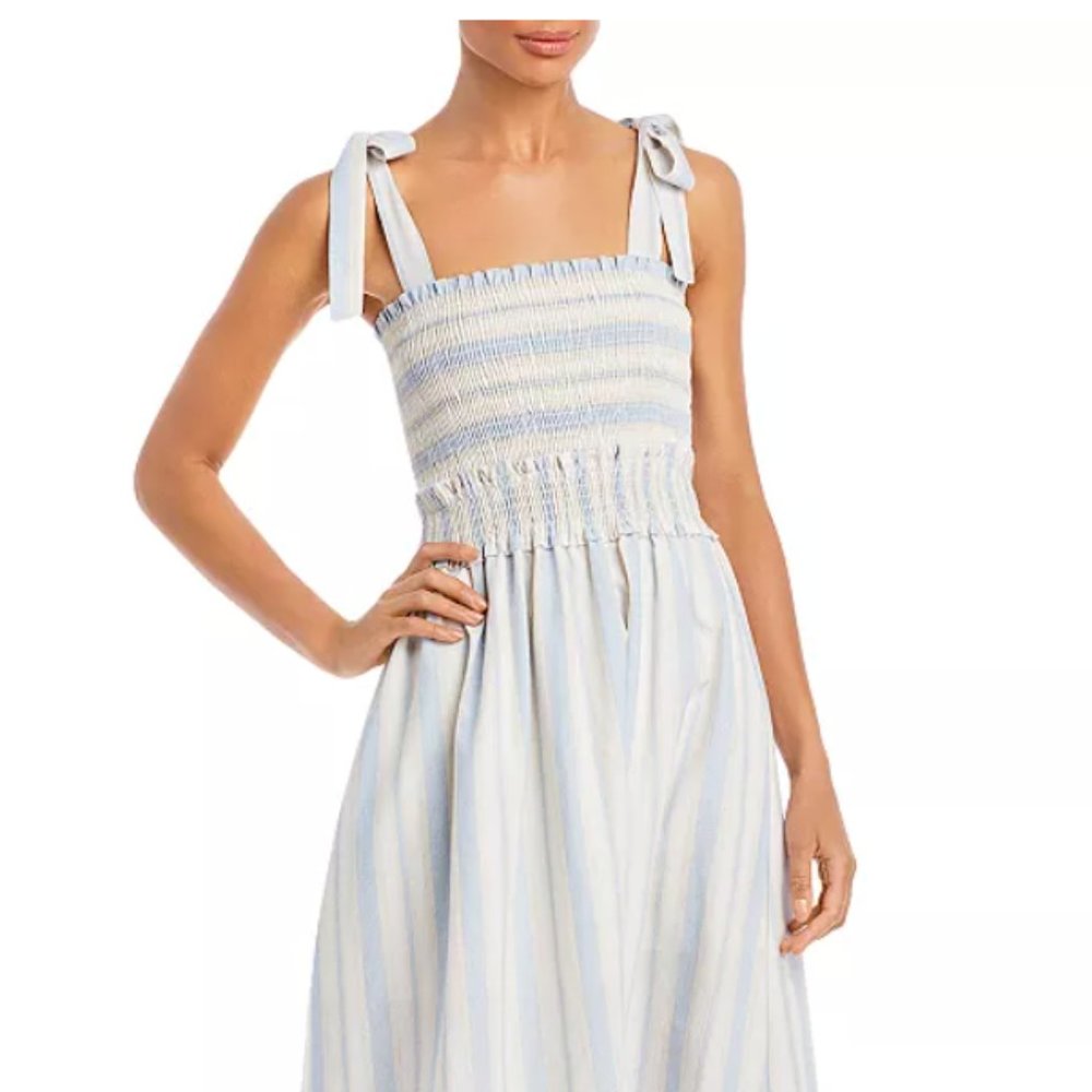 Beachside Pier Striped Maxi Dress